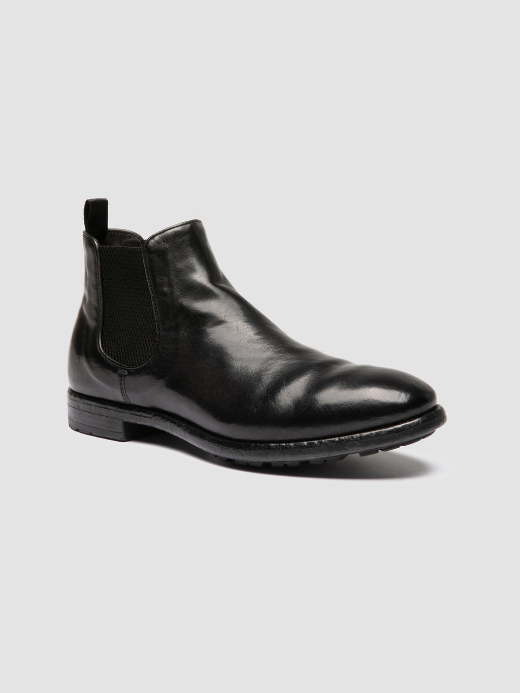 PRINCE 617 - Black Leather Chealsea Boots