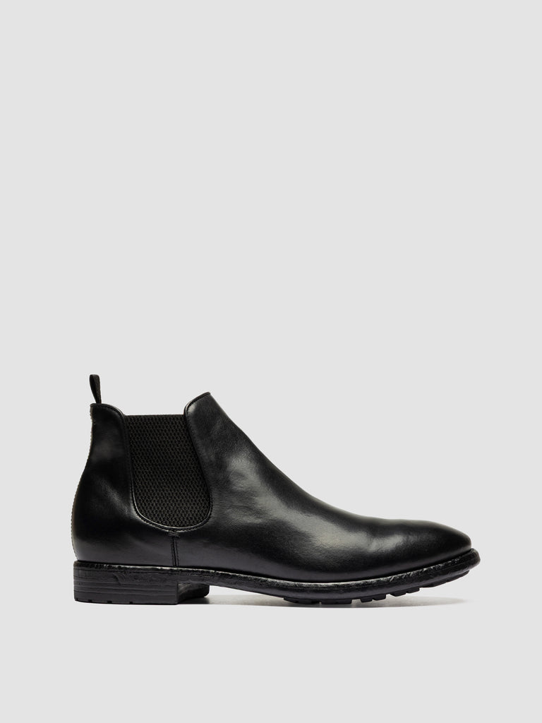PRINCE 617 - Black Leather Chelsea Boots