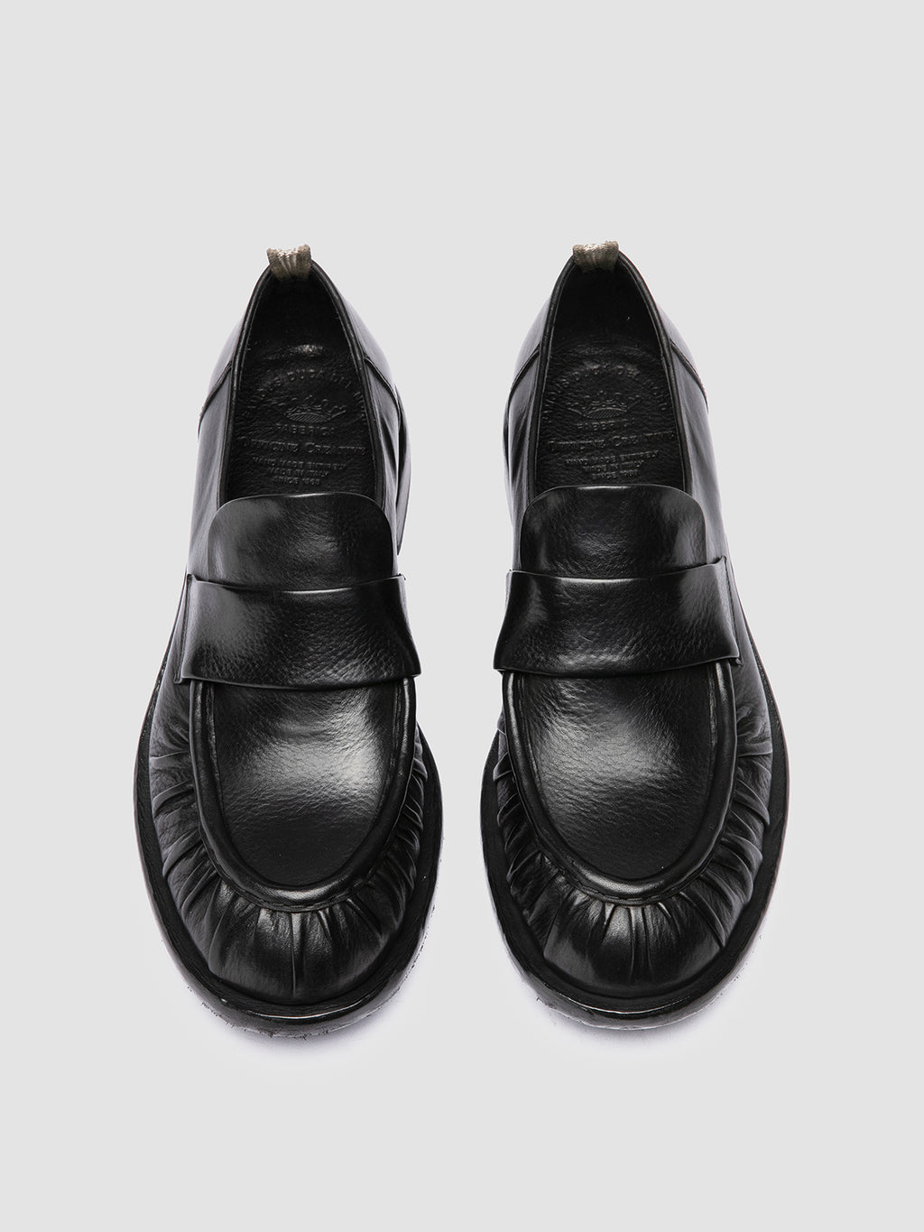 RUGGED 009 - Black Leather Penny Loafers Officine Creative - 2