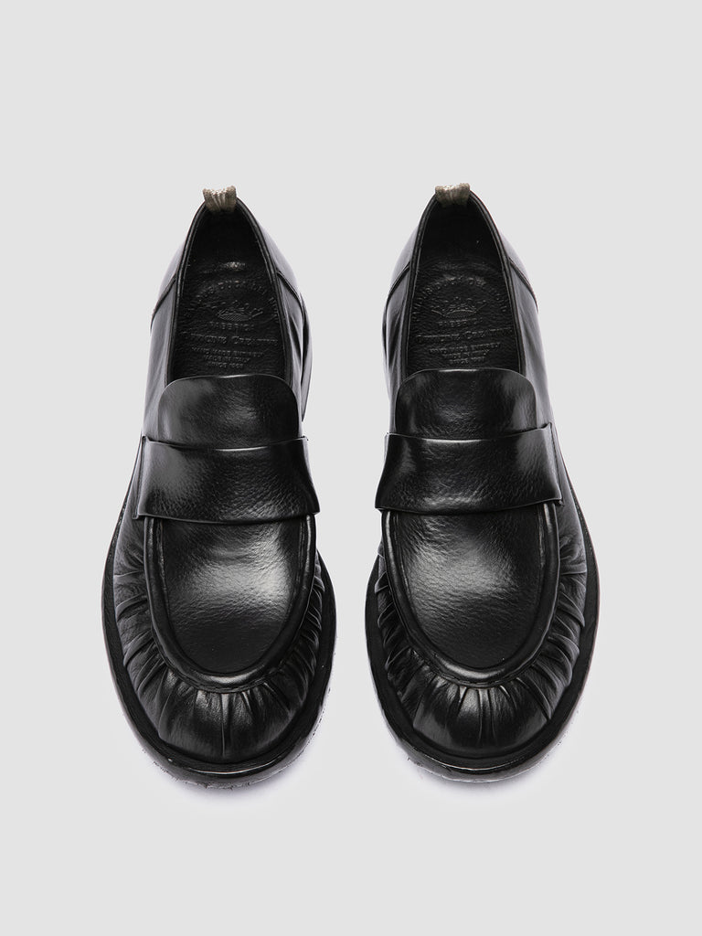 RUGGED 009 - Black Leather Penny Loafers Officine Creative - 2