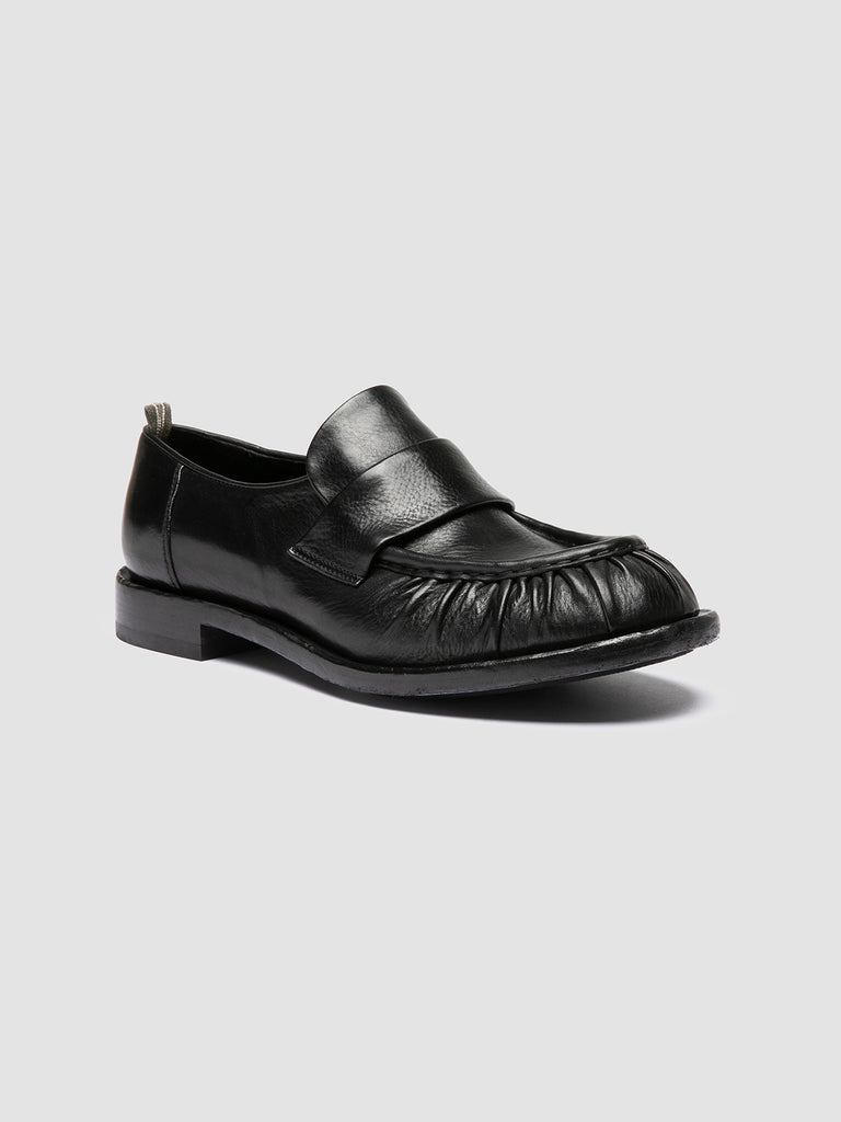 RUGGED 009 - Black Leather Penny Loafers Officine Creative - 3