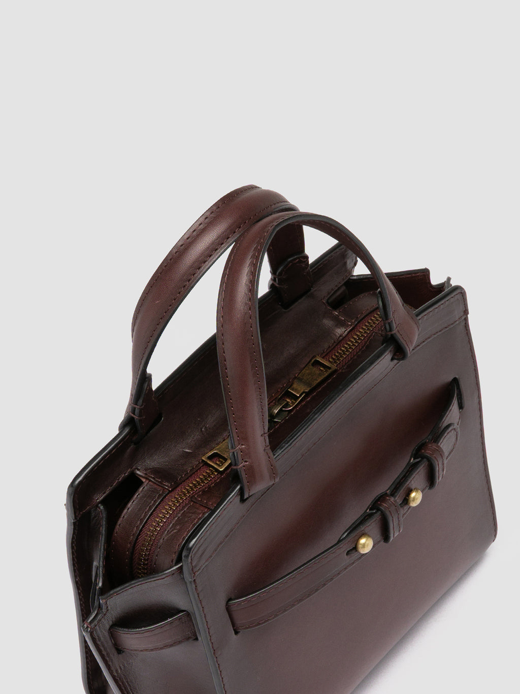 SADDLE 009 - Braune Lederhandtasche