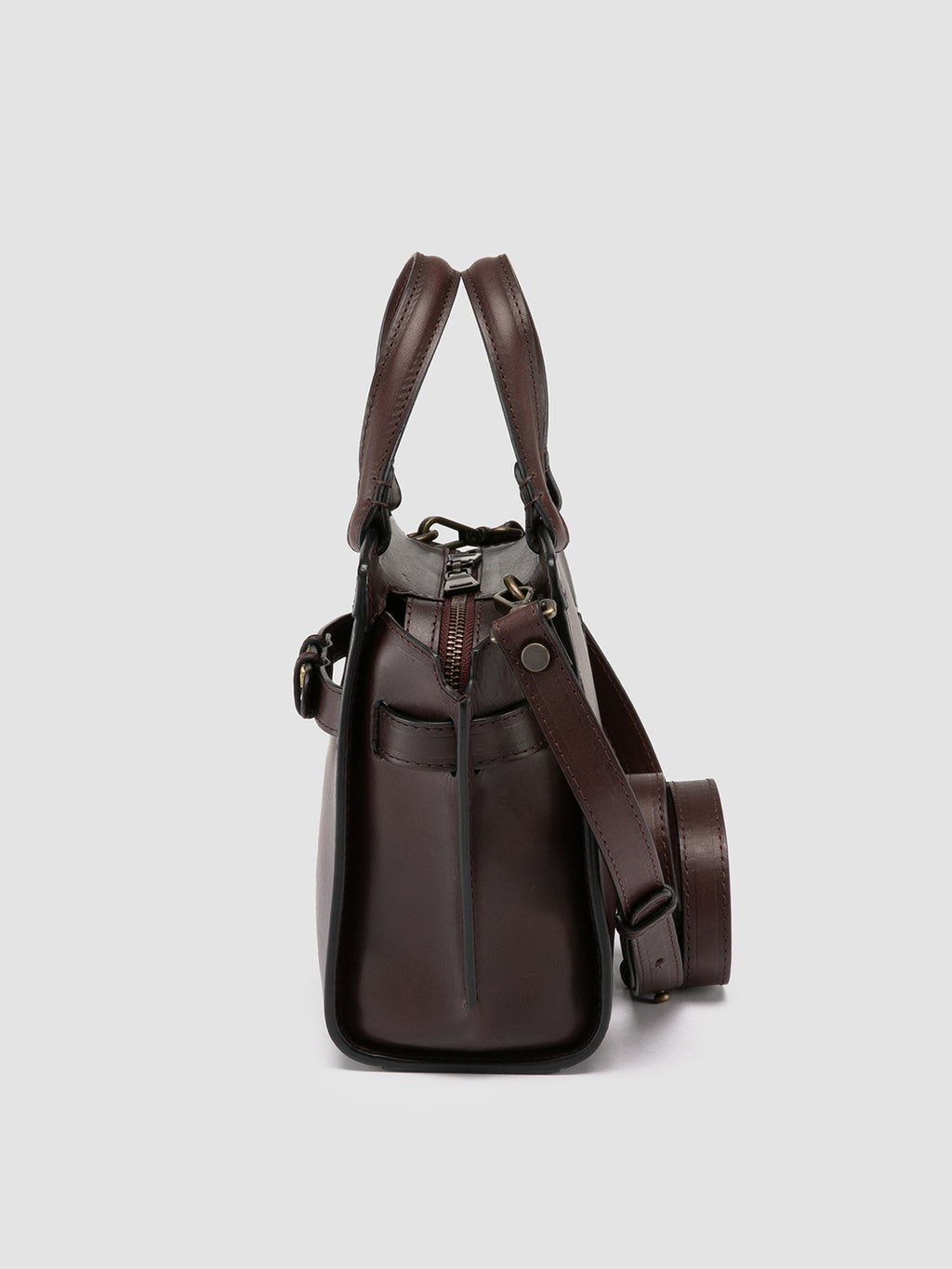 SADDLE 009 - Braune Lederhandtasche