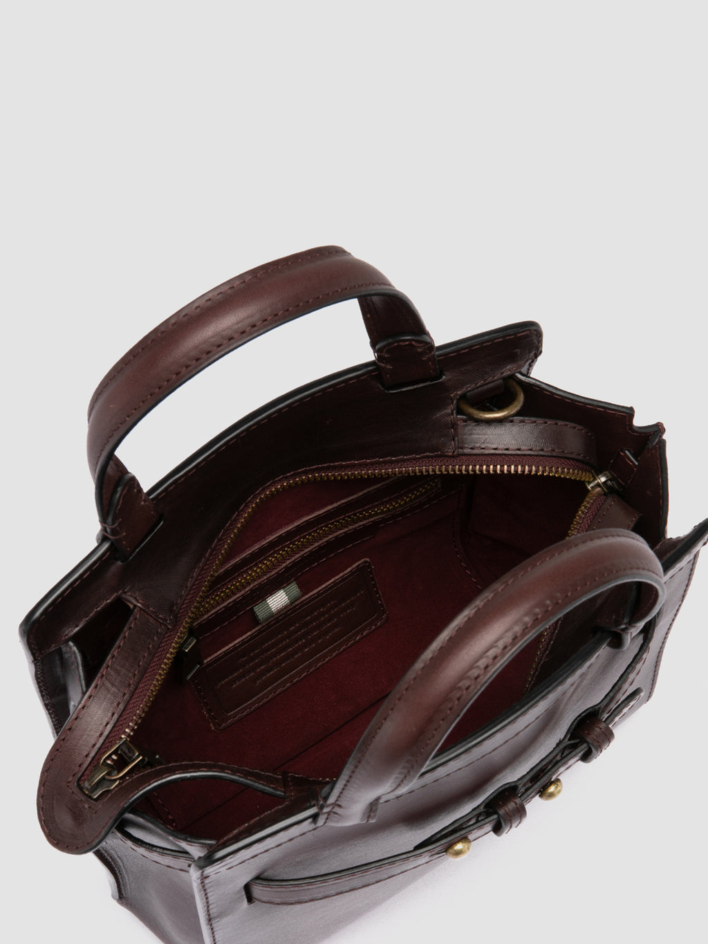 SADDLE 009 - Braune Lederhandtasche