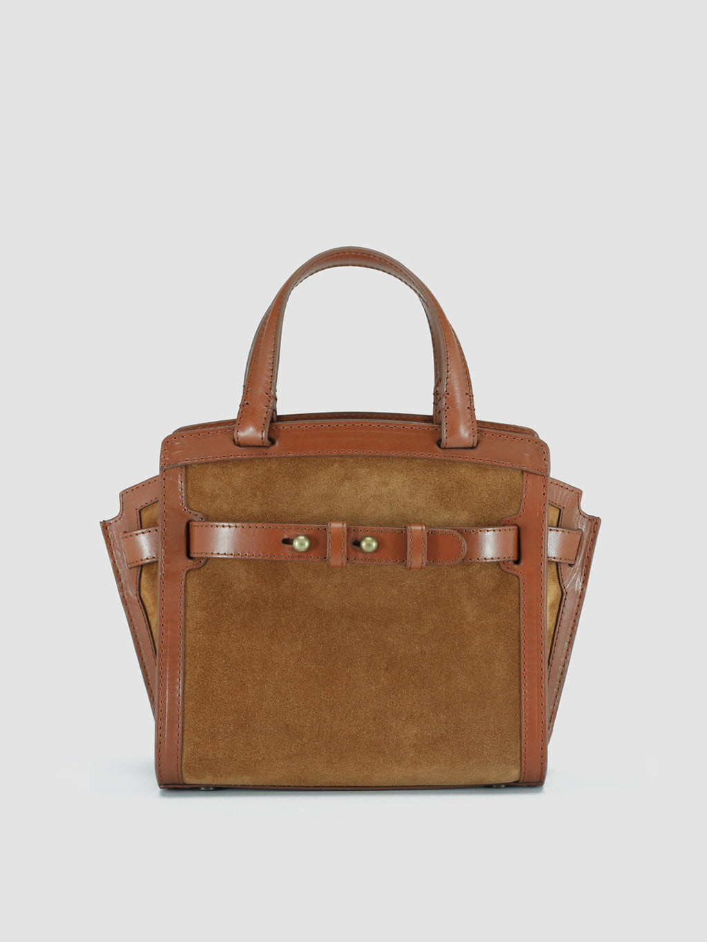 SADDLE 009 - Brown Leather Top Handle Bag  Officine Creative - 1