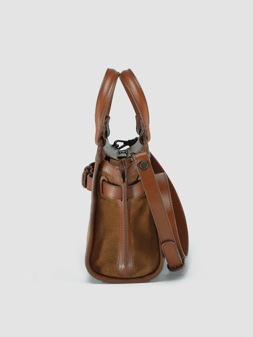 SADDLE 009 - Brown Leather Top Handle Bag  Officine Creative - 5