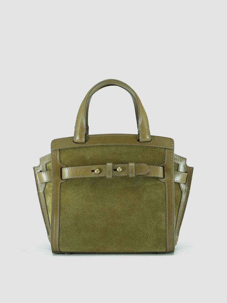 SADDLE 009 - grüne Wildlederhandtasche