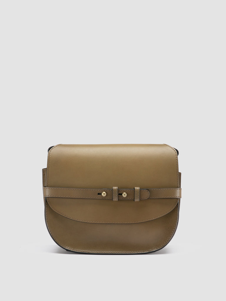 SADDLE 011 - Green Leather Crossbody Bag