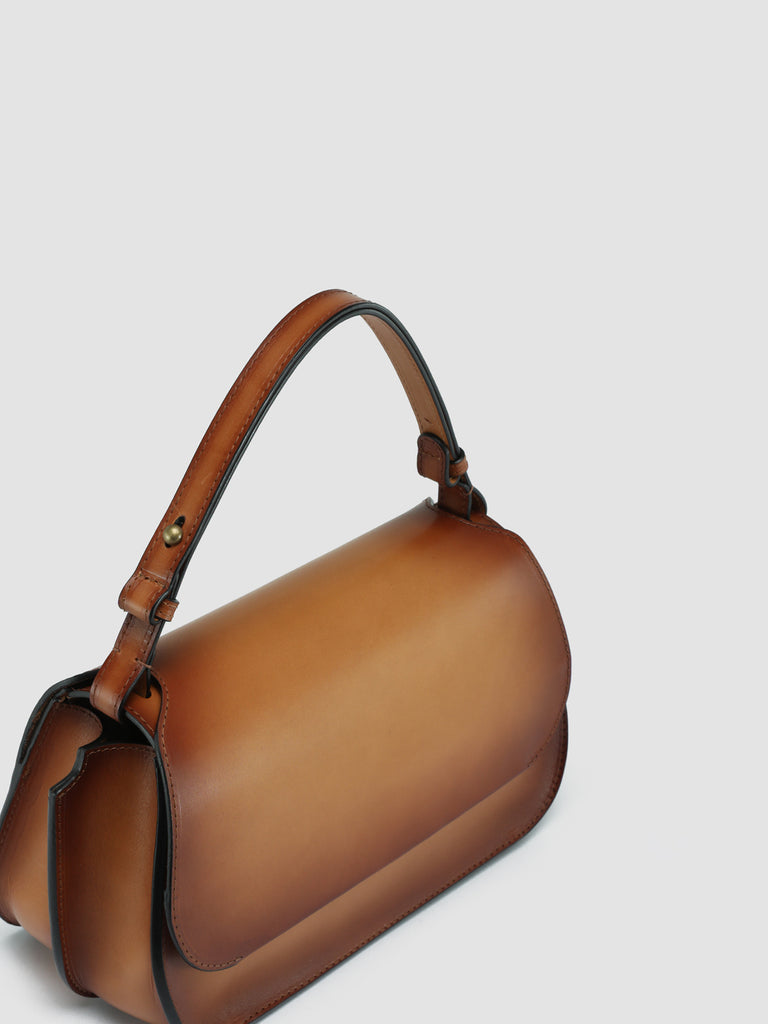 SADDLE 012 - Brown Leather Hobo Bag