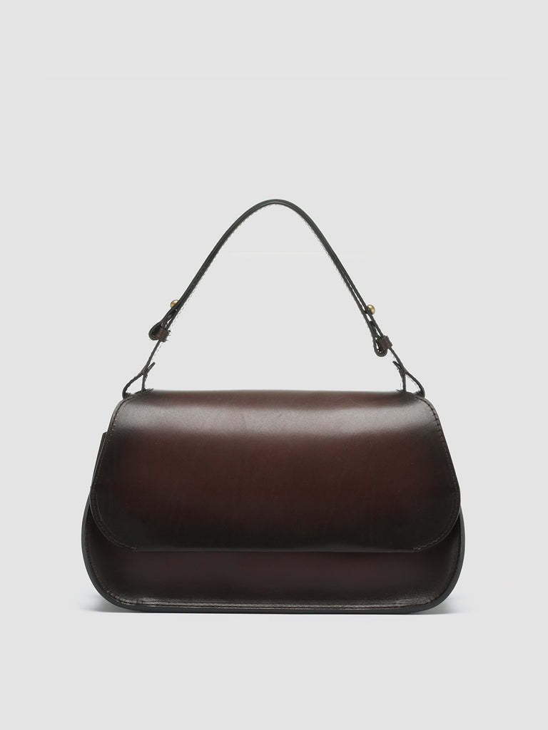 SADDLE 012 - Burgundy Leather Hobo Bag