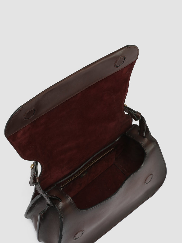 SADDLE 012 - Burgundy Leather Hobo Bag  Officine Creative - 6