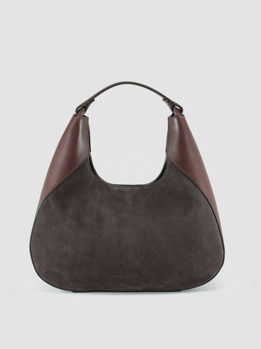 SADDLE 014 - Brown Leather and Suede Handle Bag