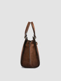 SADDLE 020 - Brown Suede Handle Bag