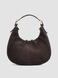 SADDLE 022 - Brown Suede Handle Bag