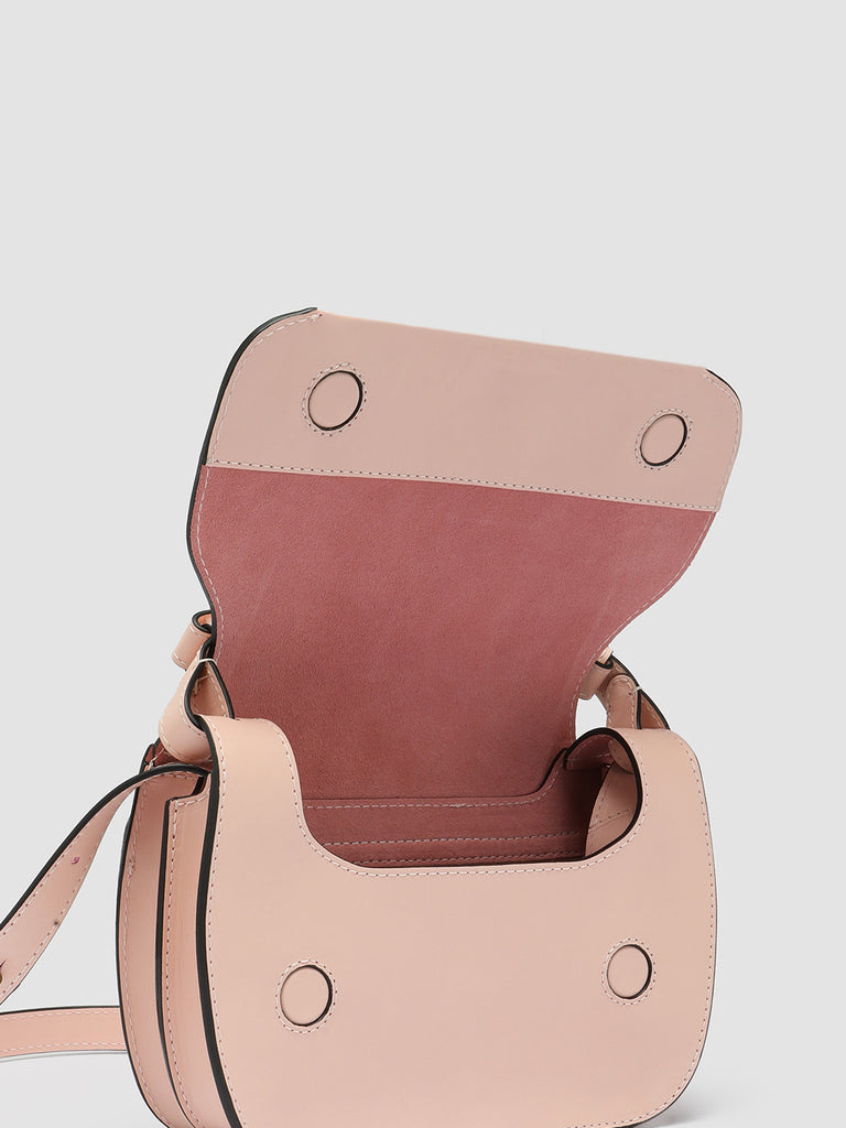 SADDLE 06 - rosafarbene Ledertasche mit Griff