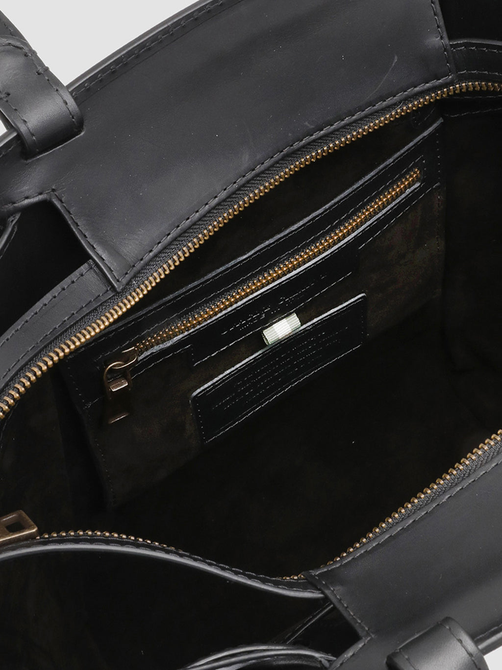 SADDLE 02 - Black Leather Hand Bag - image 7,side view