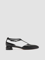SAGE 103 - Schwarze Lederschuhe mit T-Steg