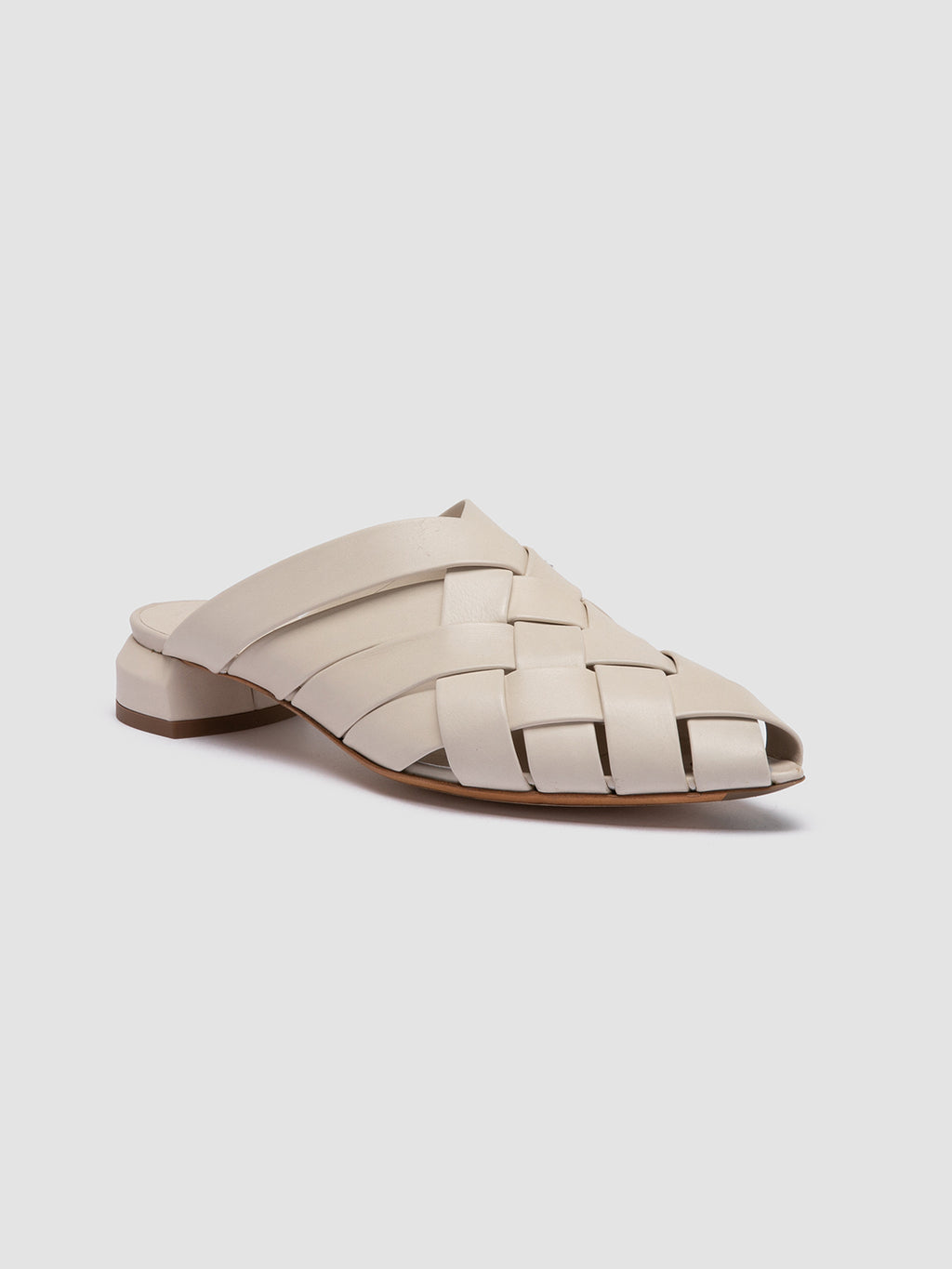 SAGE 105 - White Leather Mule Sandals