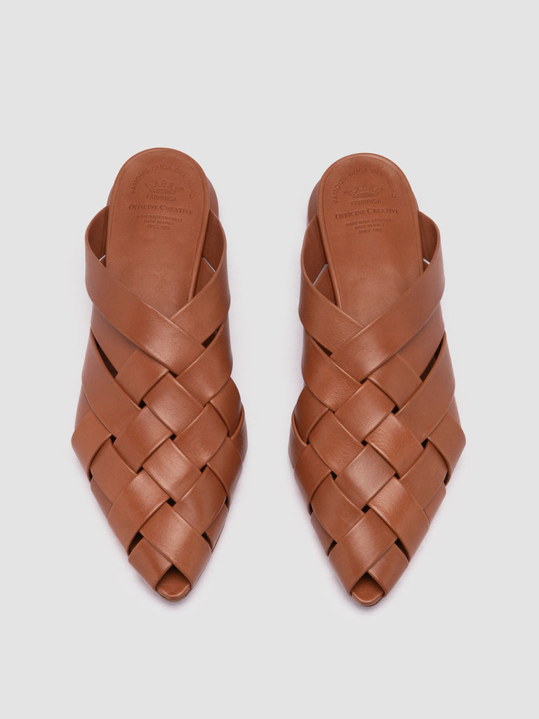 SAGE 105 - Brown Leather Mule Sandals