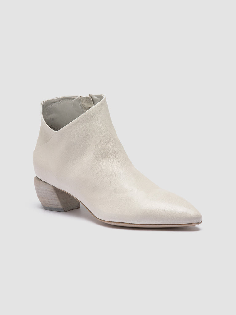SALLY 030 - White Leather Zip Boots Women Officine Creative - 3