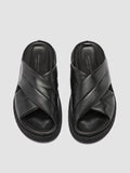 SANDS 103 - Black Leather Slide Sandals