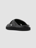 SANDS 103 - Black Leather Slide Sandals