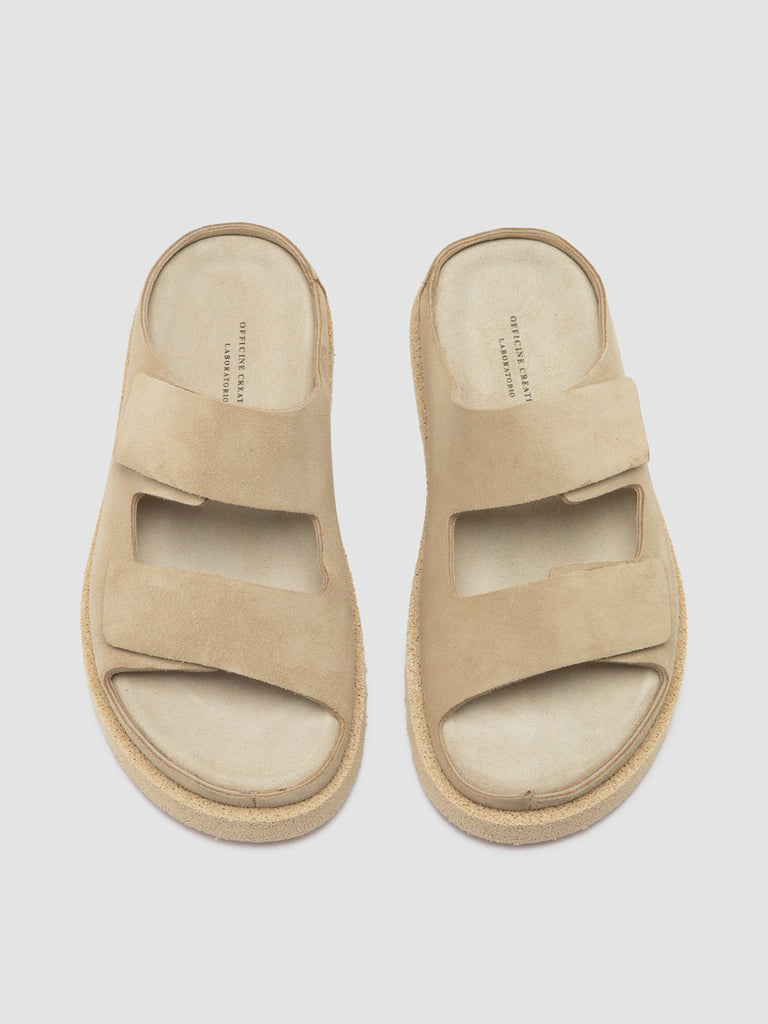 SANDS 105 - Ivory Suede Slide Sandals