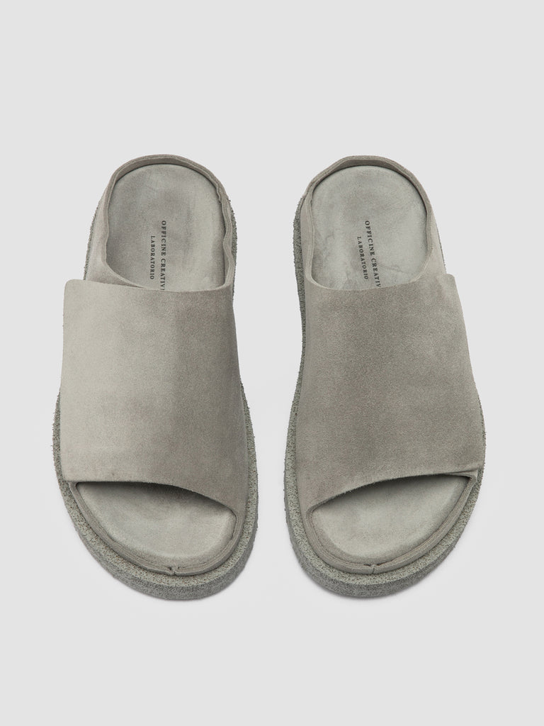 SANDS 106 - Grey Suede Slide Sandals