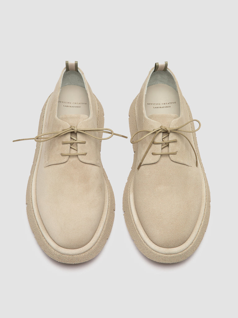 SATURNINE 001 - Beige Suede Derby Shoes