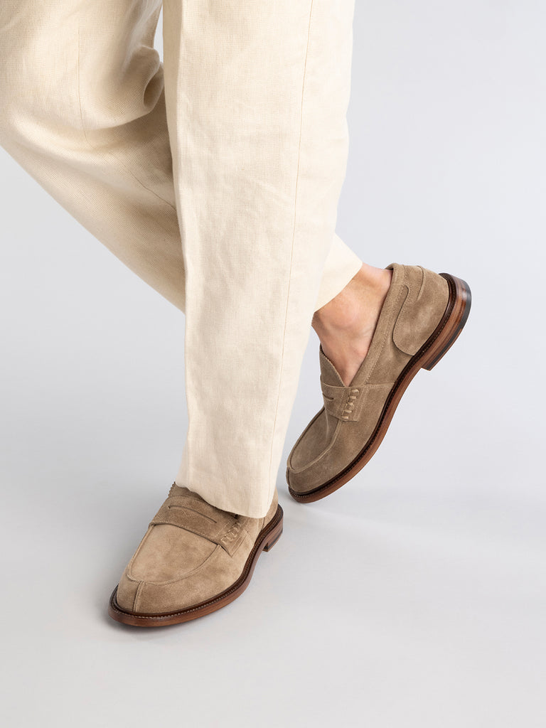 SAX 001 - Brown Suede Penny Loafers Men Officine Creative - 6