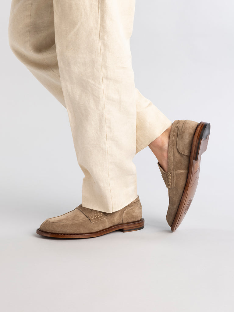 SAX 001 - Taupe Suede Penny Loafers Men Officine Creative - 7