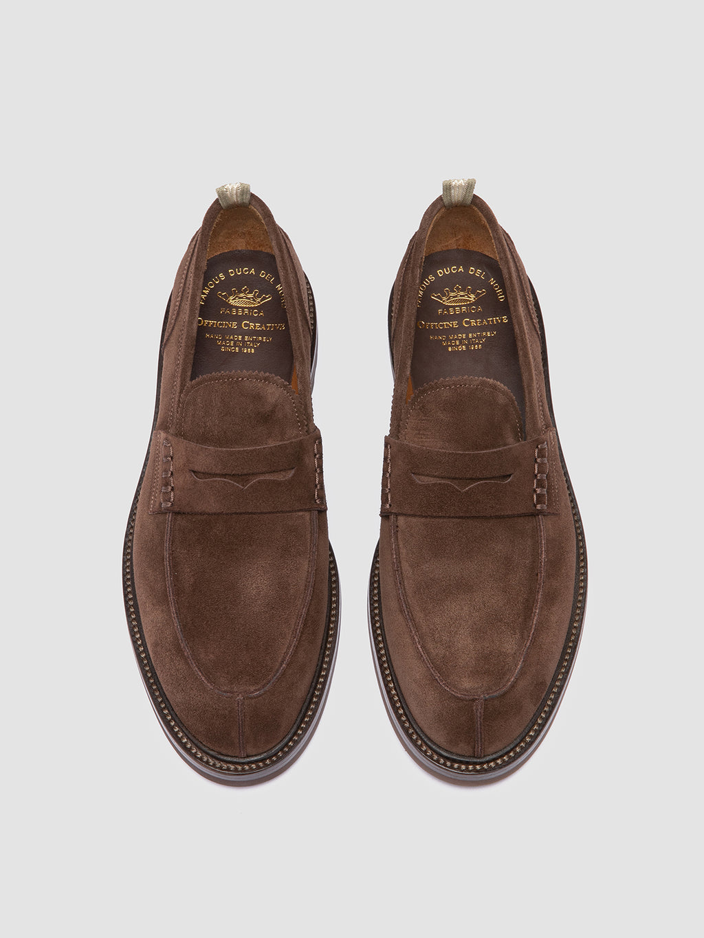 SAX FLEXI 001 - Brown Suede Penny Loafers Officine Creative - 2