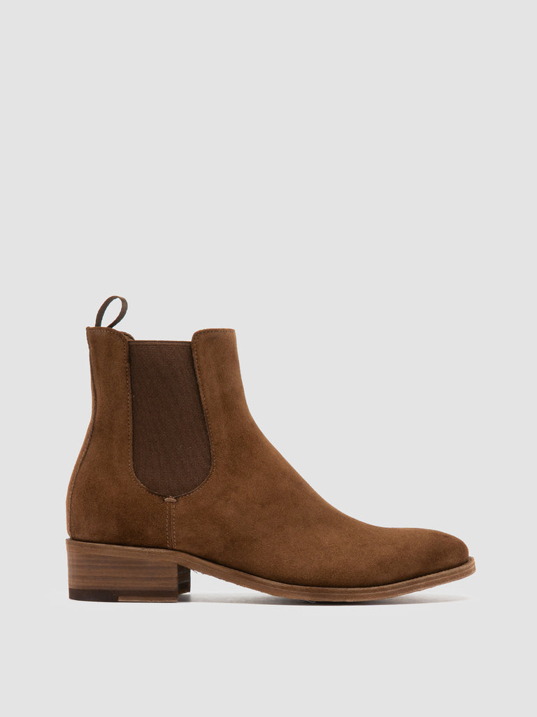 SELINE 029 - Brown Suede Chelsea Boots
