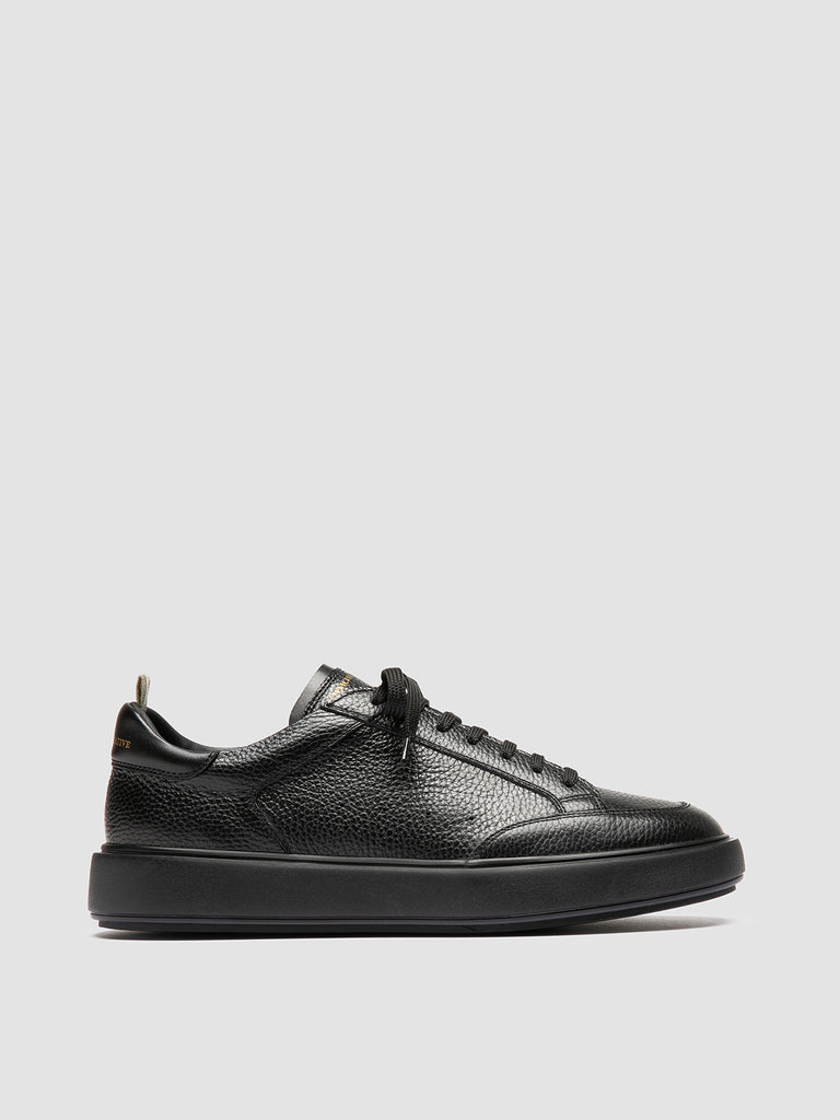 SEQUEL 001 - Black Leather Sneakers