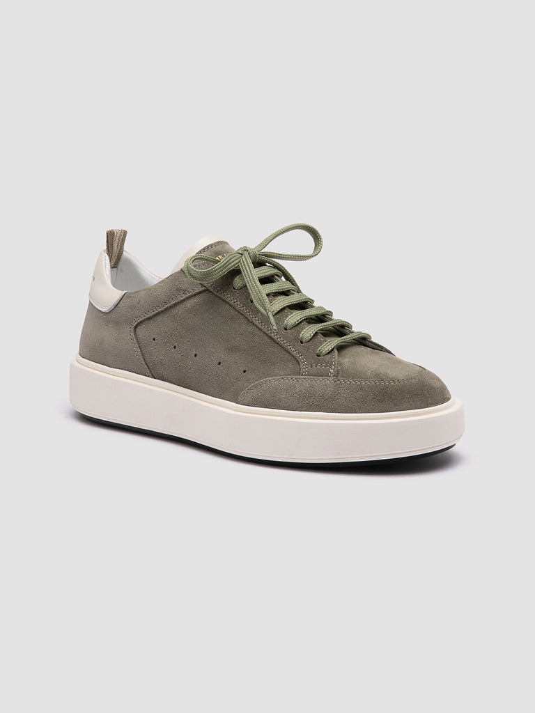 SEQUEL 101 - Green Suede Low-Top Sneakers