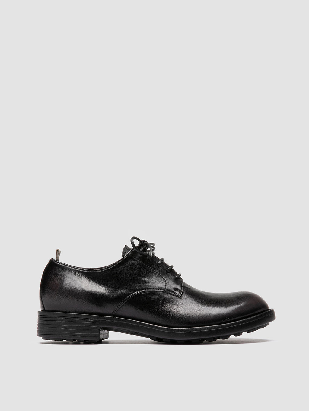 SERGEANT 101 - Black Leather Derby Shoes