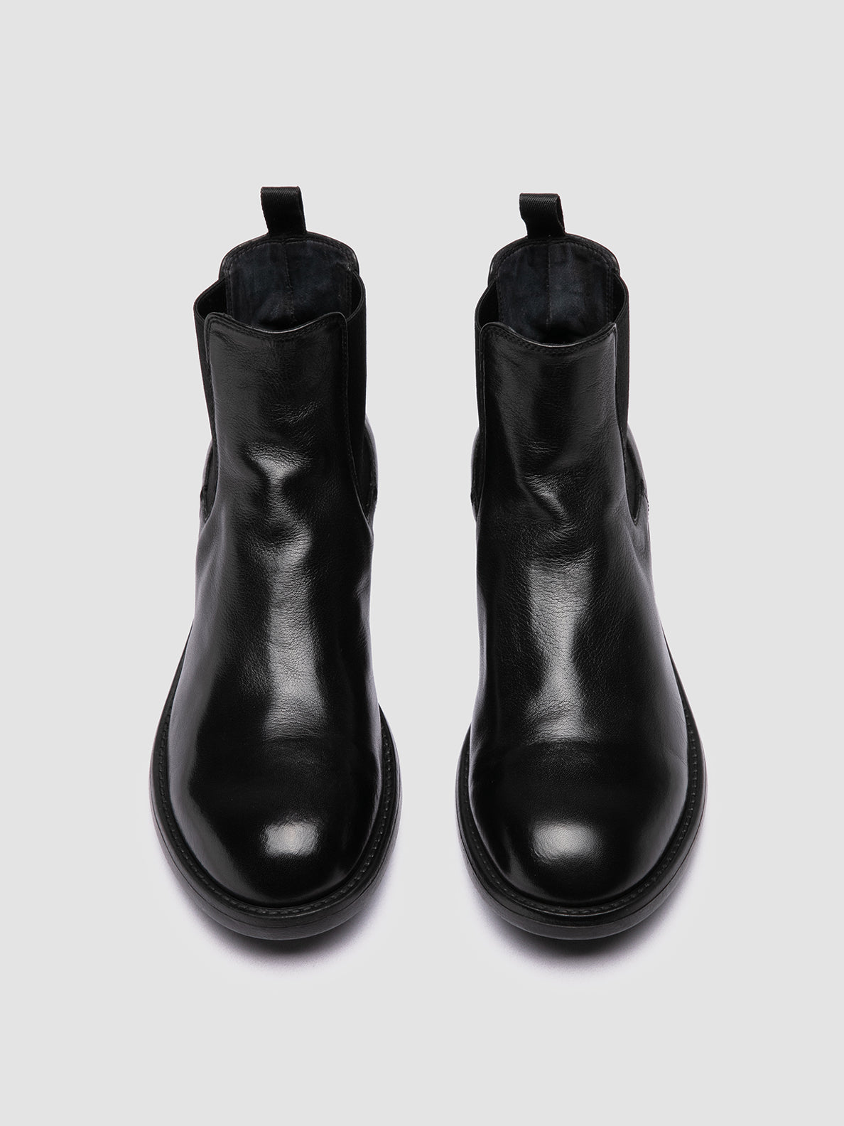 Women's Black Leather Chelsea Boots: SERGEANT 102