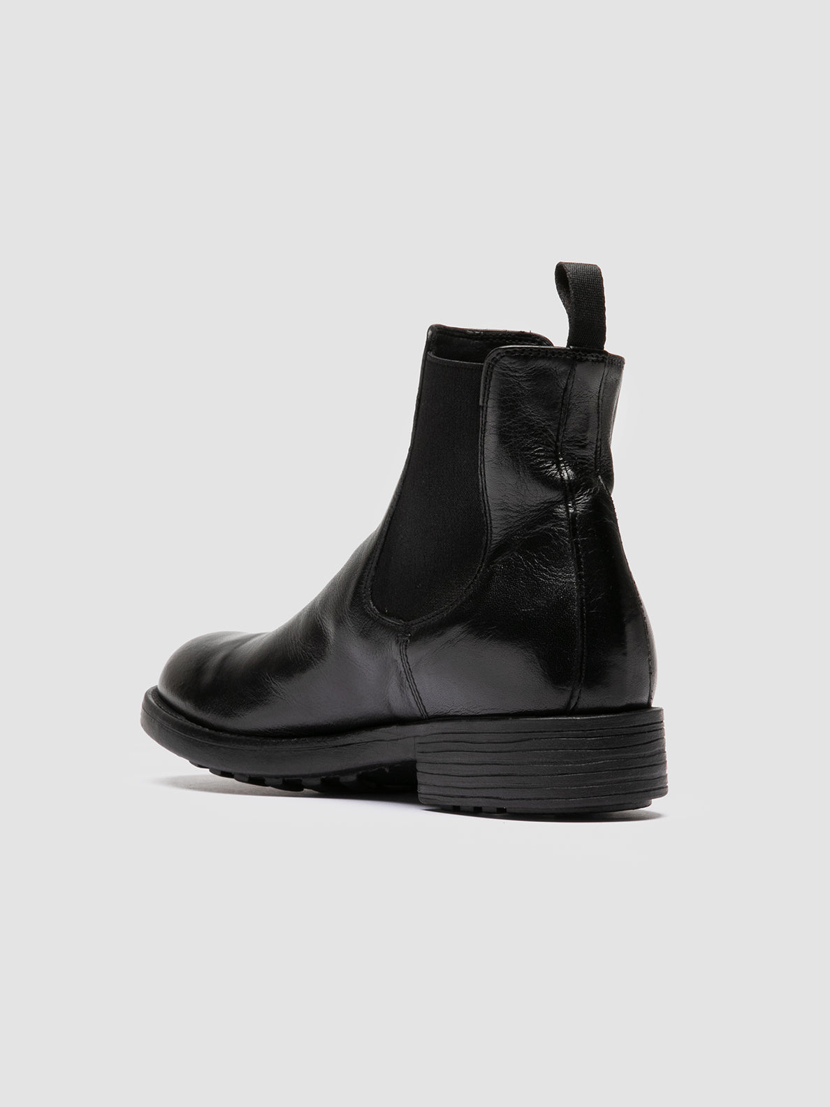 Women's Black Leather Chelsea Boots: SERGEANT 102