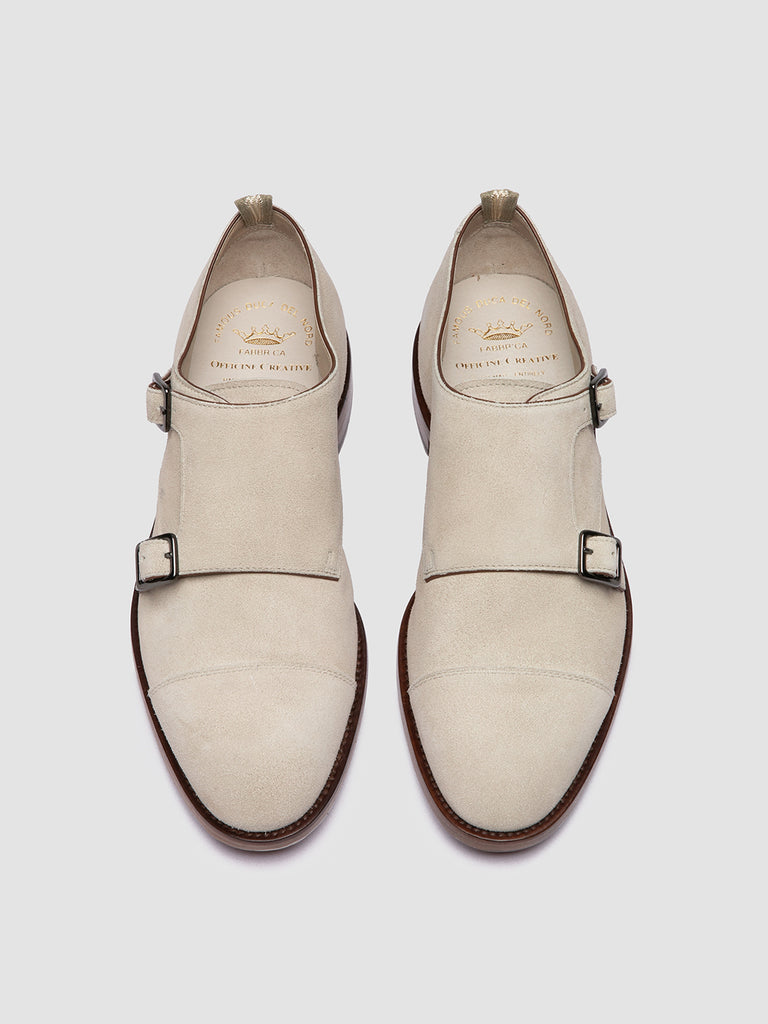 SIGNATURE 004 - Ivory Suede Monk Shoes