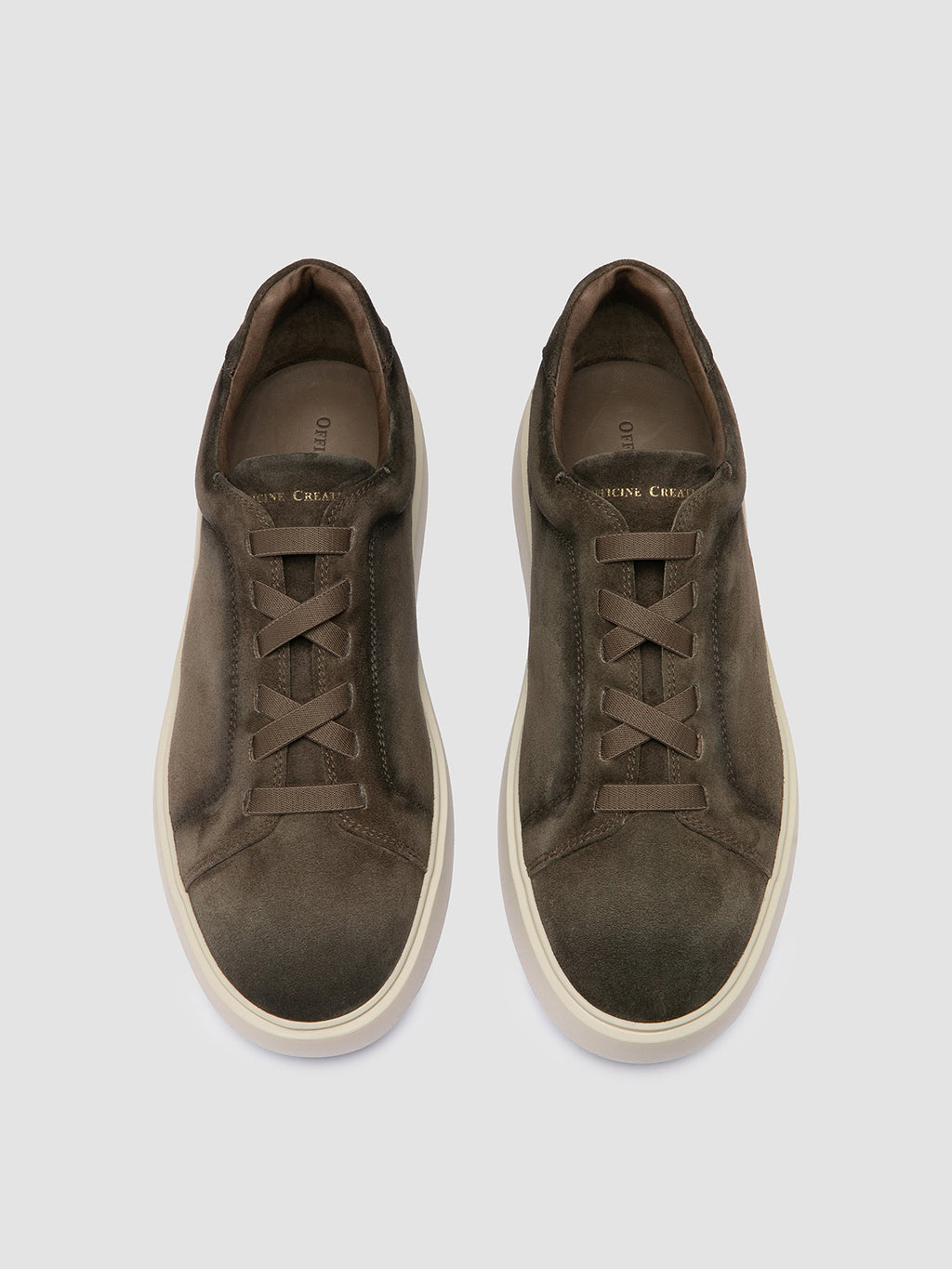 SLOUCH 001 - Green Suede Sneakers - image 2,side view