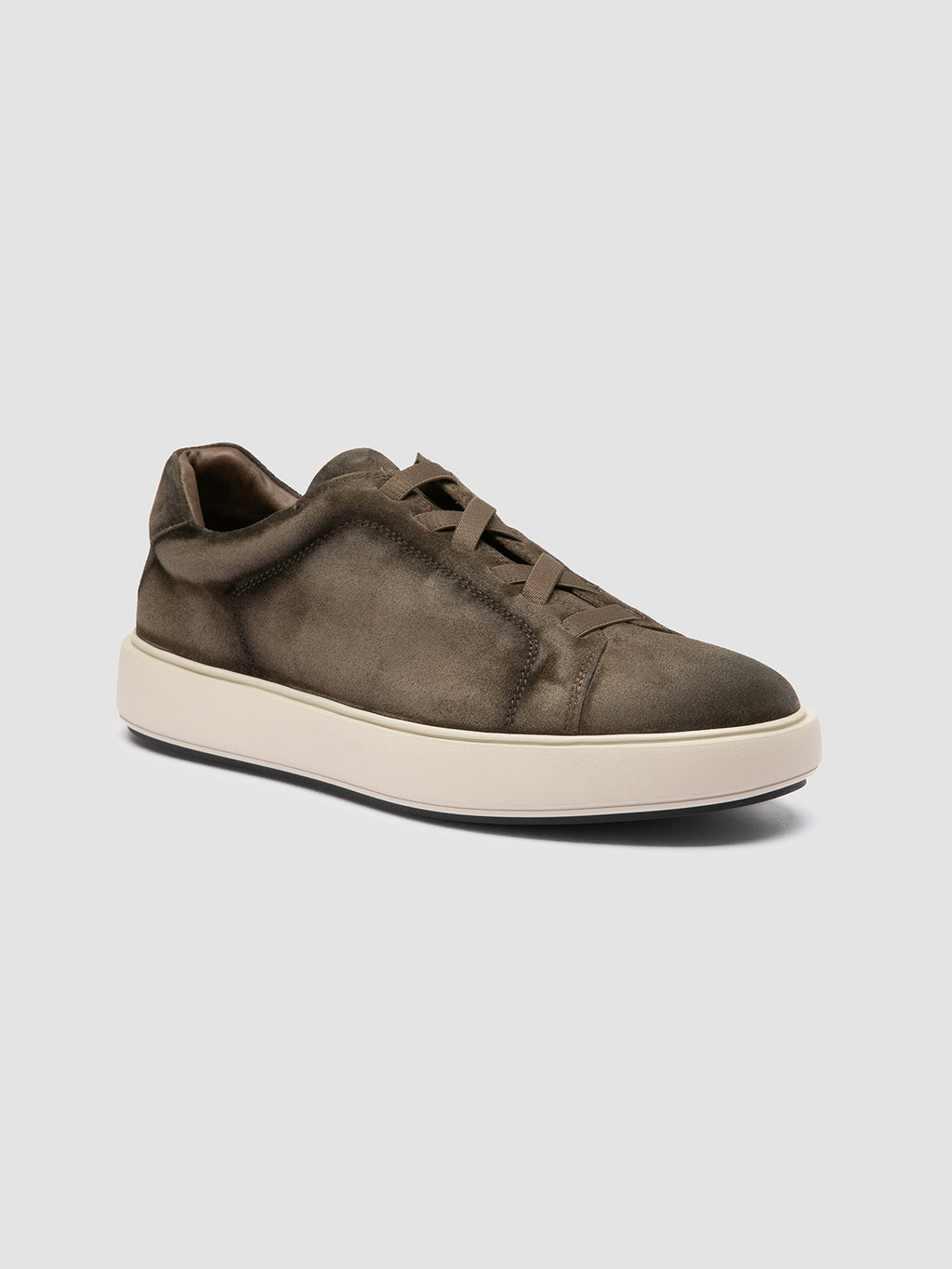 SLOUCH 001 - Green Suede Sneakers - image 3,side view