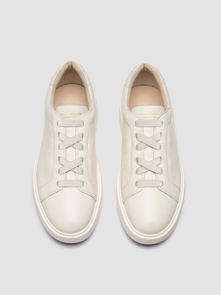 SLOUCH 001 - White Leather Low Top Sneakers