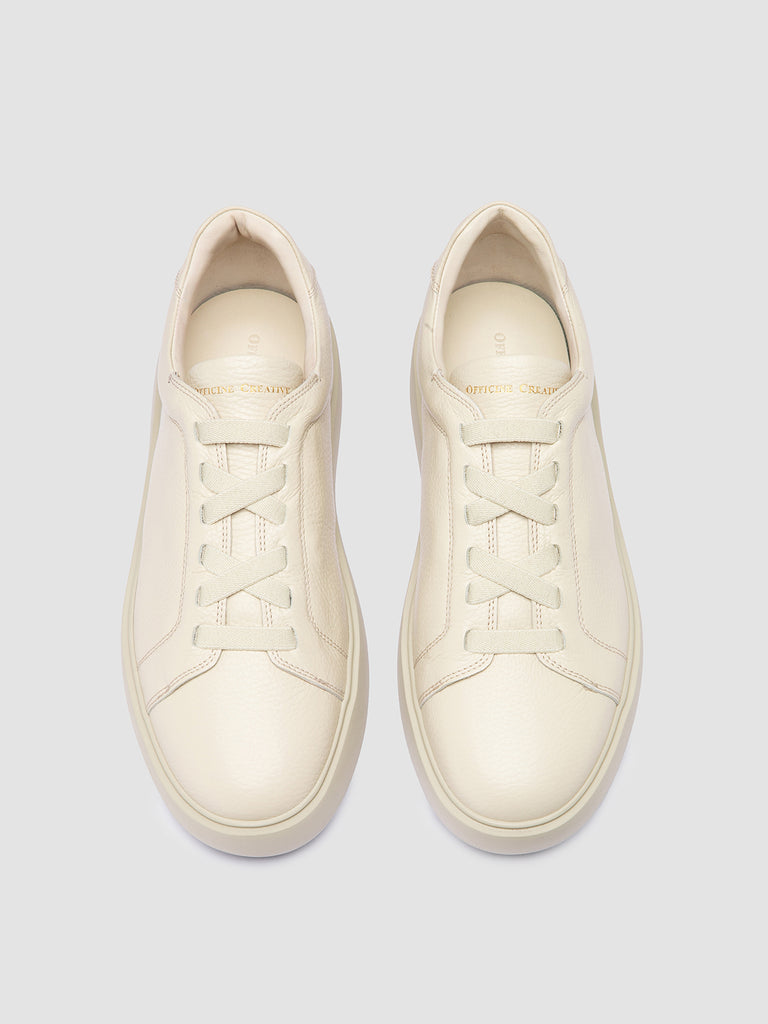 SLOUCH 001 – Weiße Low-Top-Sneakers aus Leder