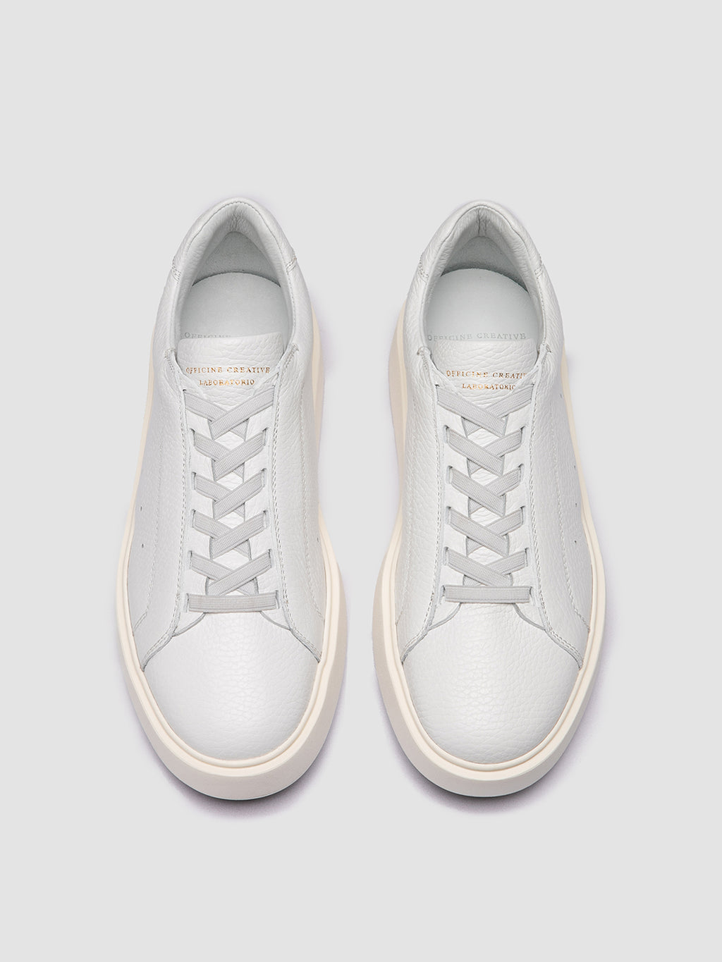 SLOUCH 101 - White Leather Low Top Sneakers