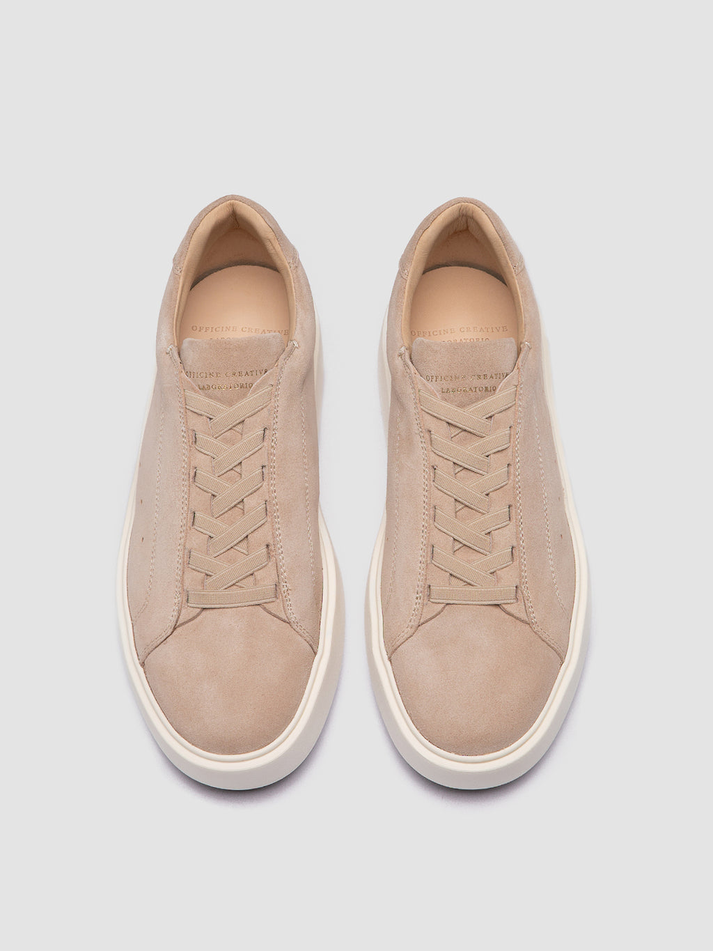 SLOUCH 101 - Ivory Suede Low Top Sneakers