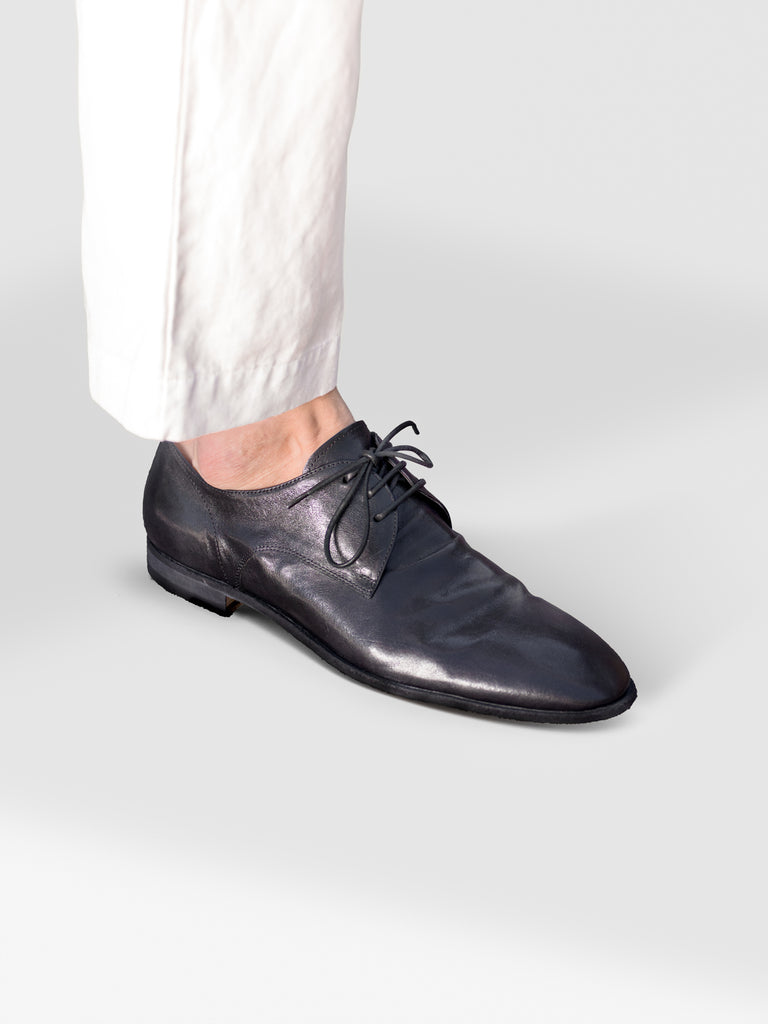 SOLITUDE 002 - Black Leather Derby Shoes Men Officine Creative - 6