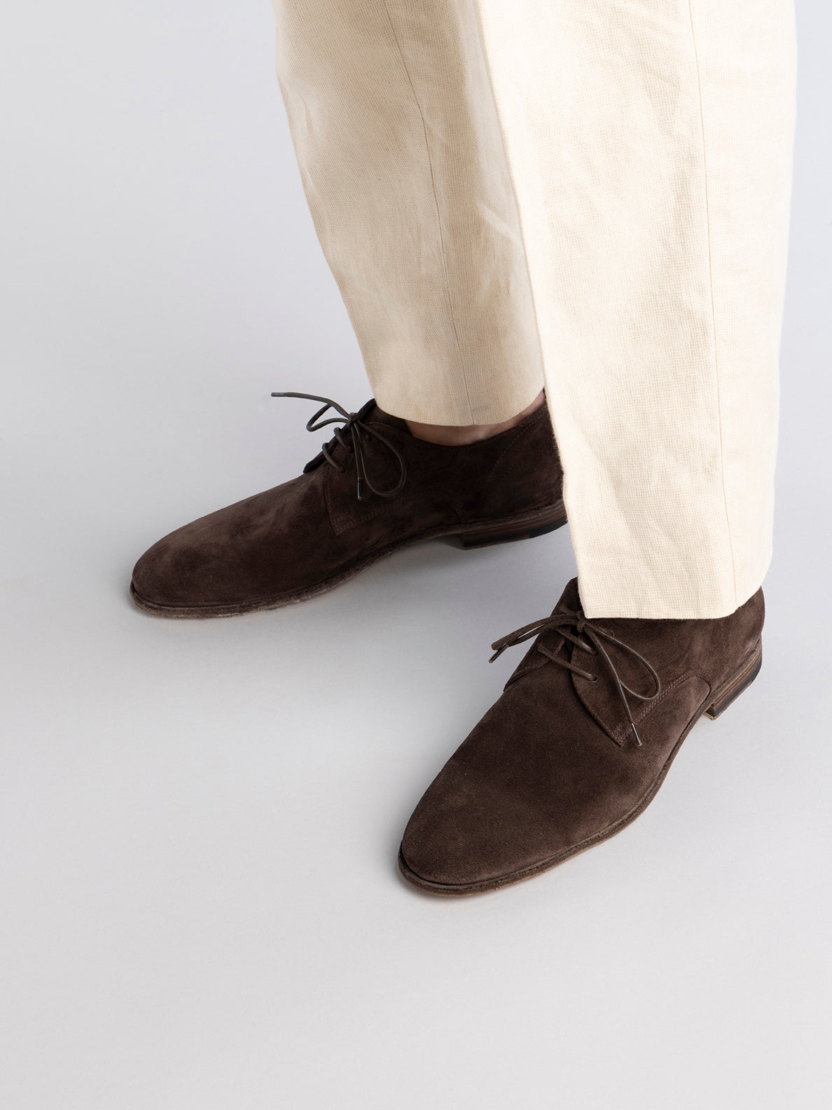 Men's Brown Suede Derby Shoes: SOLITUDE 002 – Officine Creative