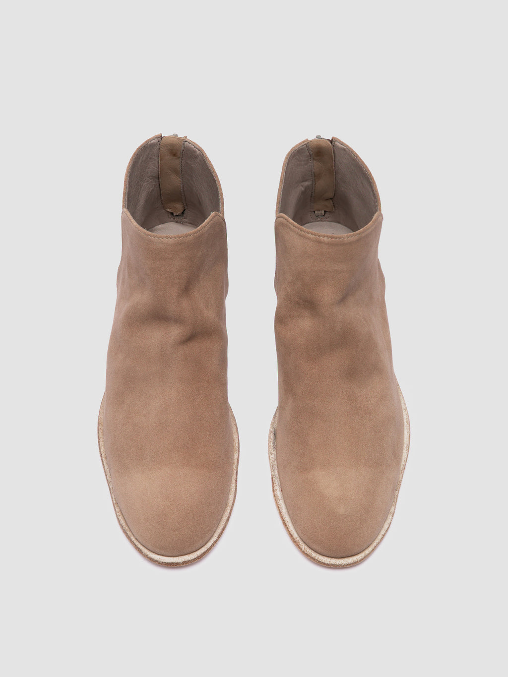 SOLITUDE 106 - Beige Suede Zipped Boots