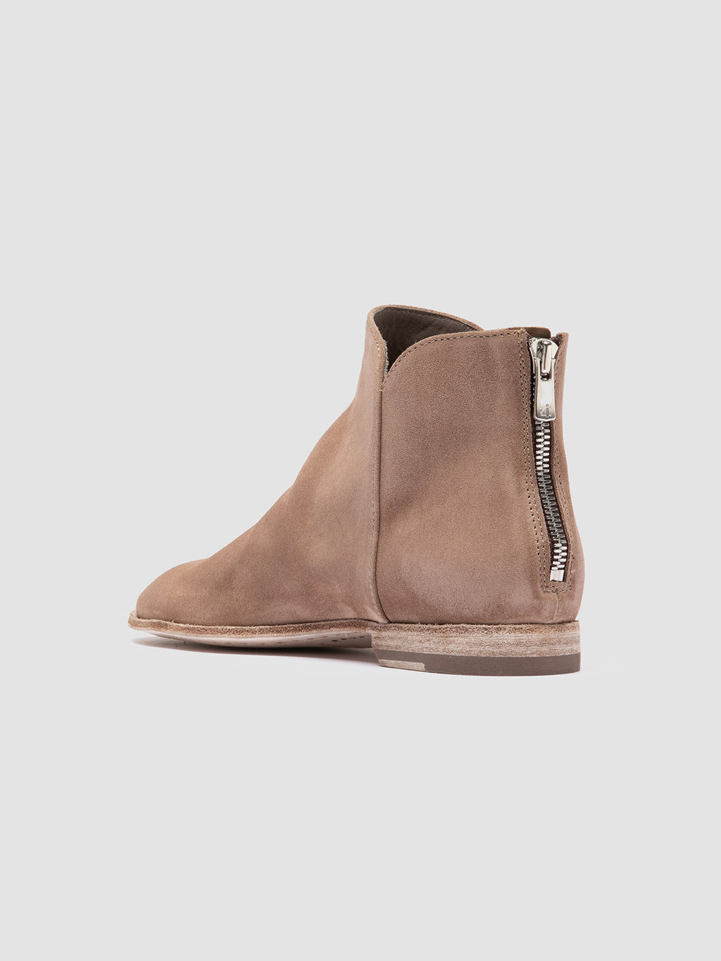 SOLITUDE 106 - Beige Suede Zipped Boots