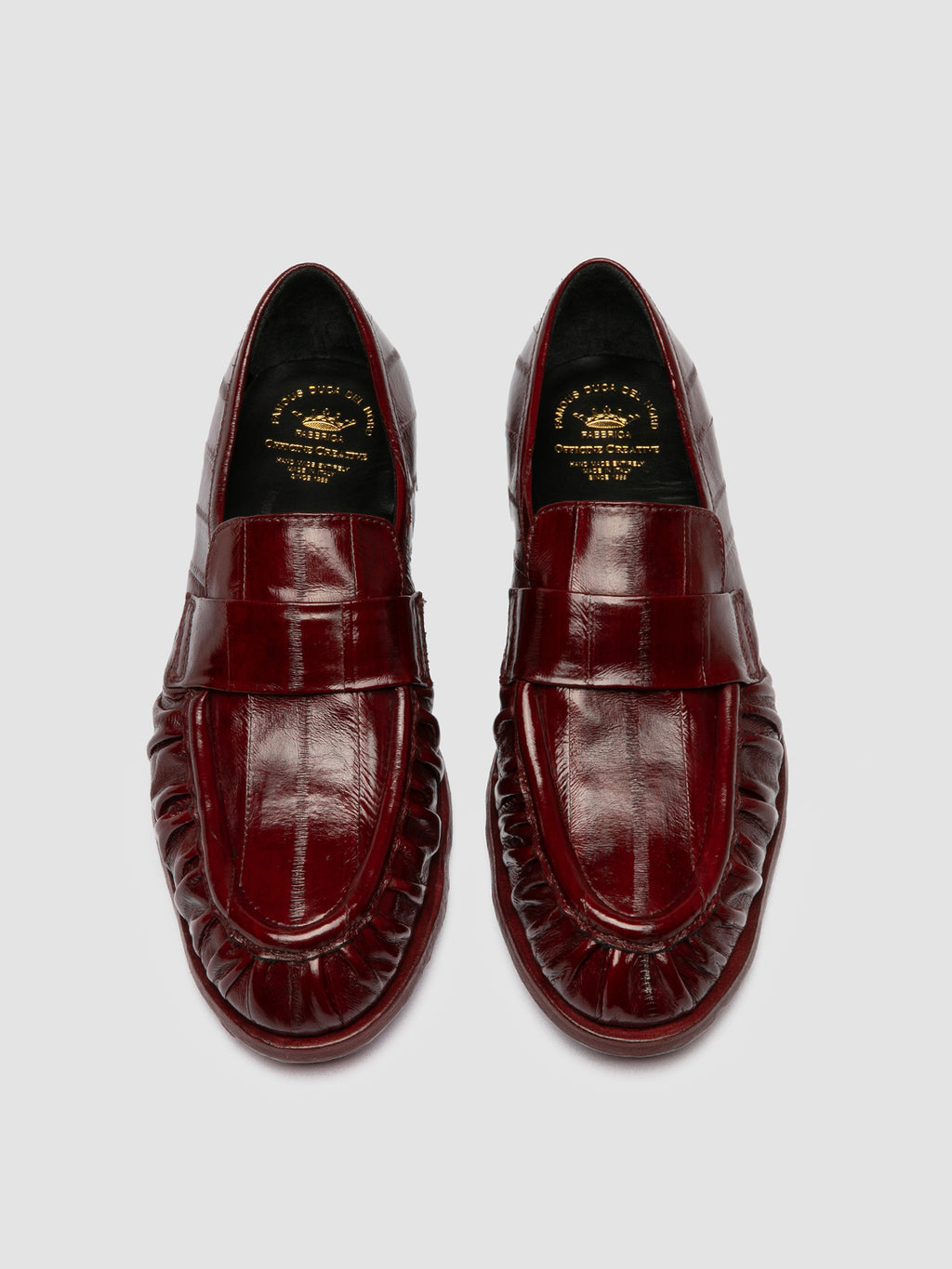 SOLITUDE 107 - Burgundy Leather Penny Loafers Officine Creative - 2